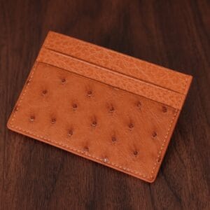Minimalist Wallet - London Tan Buffalo & Ostrich